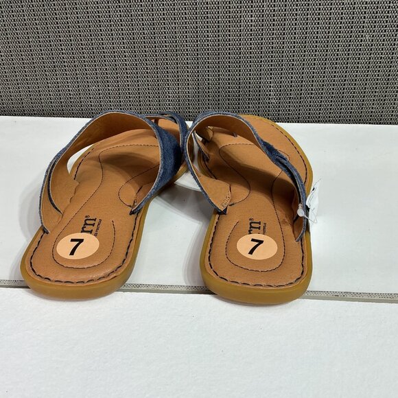 Blue Veda Leather Toe-Loop Sandals Size 7M Women's - Picture 2 of 8